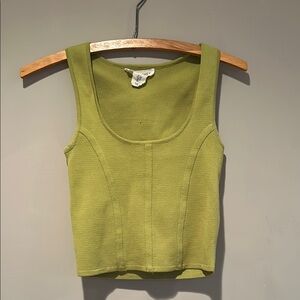 Green Ribbed Tank Top TJ MAXX / HAPPILY GREY